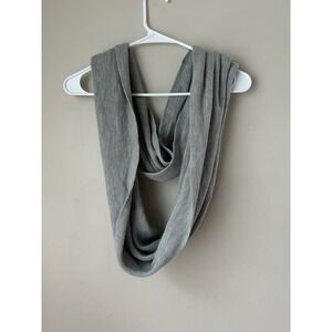 Calvin Klein Gray Knit Infinity Scarf Lightweight Soft Neutral